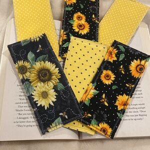 Quilted sunflower 🌻 bookmarks set of three